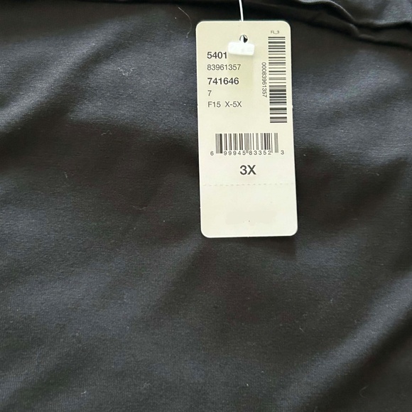 SWEATER, TURTLENECK, BLACK, SZ 3X, LONG SLEEVES, SHIRRING DETAIL ON SLEEVES, - Picture 2 of 11